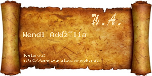 Wendl Adélia névjegykártya